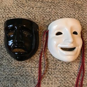 Comedy and drama ceramic masks